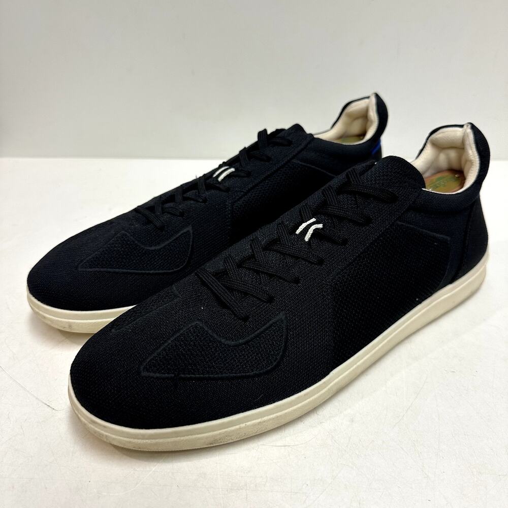 WORN TWICE Rothy's RS01 Classic Sneaker Woven Black / Cream EUC Men's 15 D
